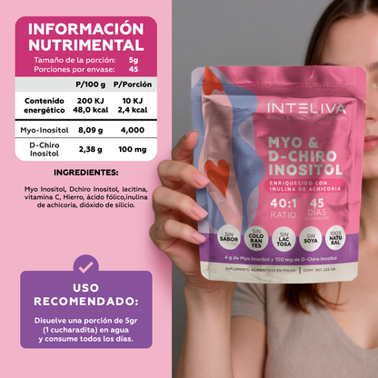 Myo & D-Chiro Inositol en polvo (225g)